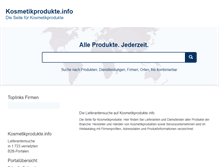 Tablet Screenshot of kosmetikprodukte.info